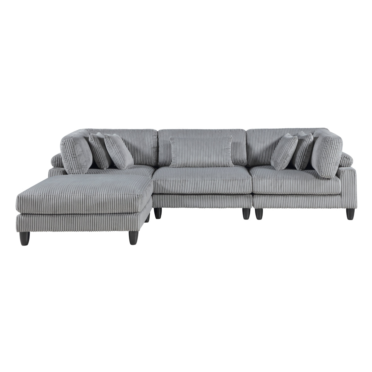 Robstown 4-Piece Modular Sectional with Ottoman