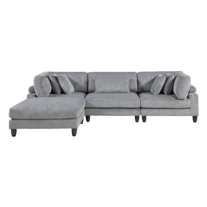 Robstown 4-Piece Modular Sectional with Ottoman