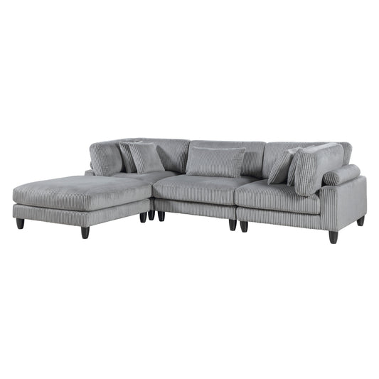 Robstown 4-Piece Modular Sectional with Ottoman