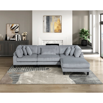 Robstown 4-Piece Modular Sectional with Ottoman