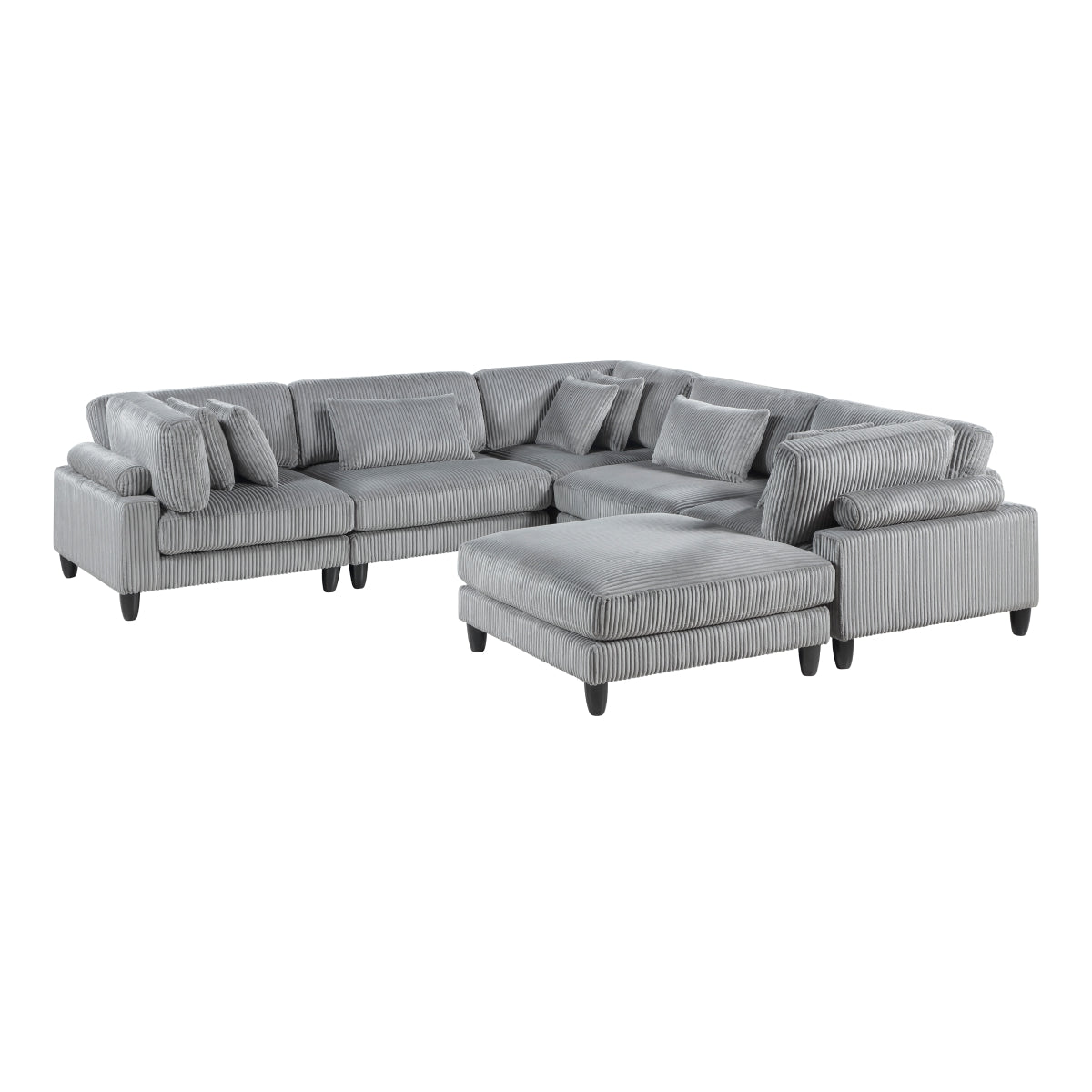 Robstown 6-Piece Modular Sectional with Ottoman