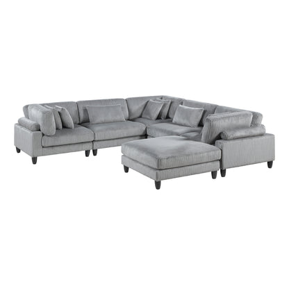 Robstown 6-Piece Modular Sectional with Ottoman
