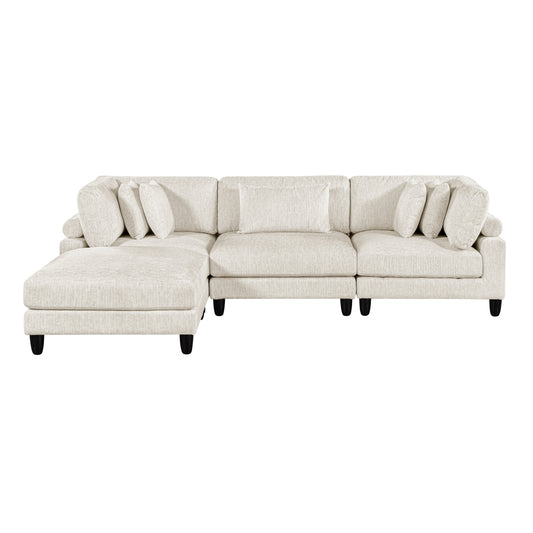 Robstown 4-Piece Modular Sectional with Ottoman