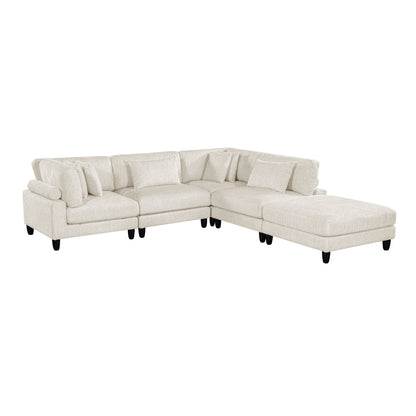 Robstown 5-Piece Modular Sectional with Ottoman