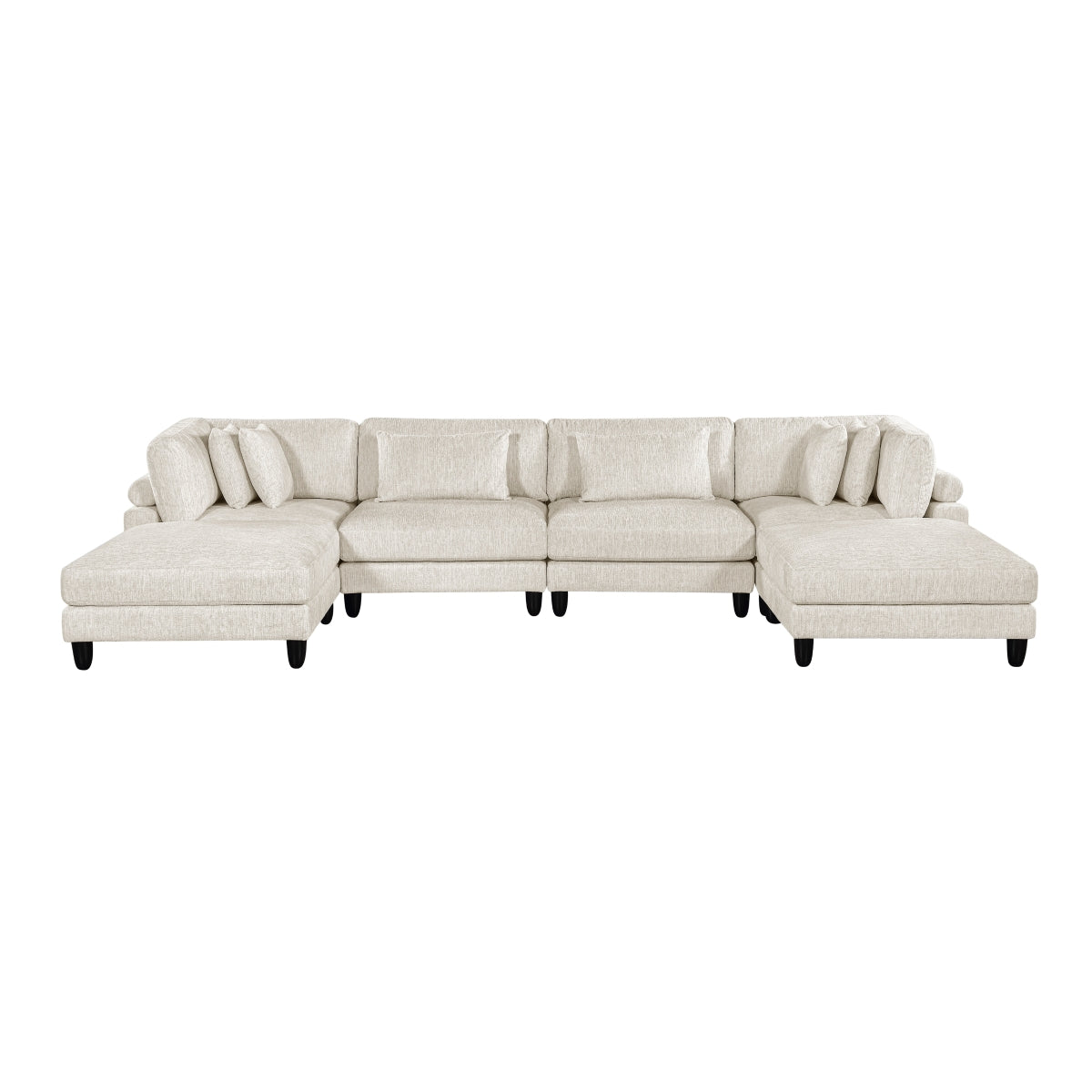 Robstown 6-Piece Modular Sectional with Ottomans