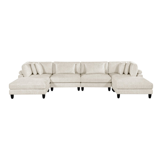 Robstown 6-Piece Modular Sectional with Ottomans