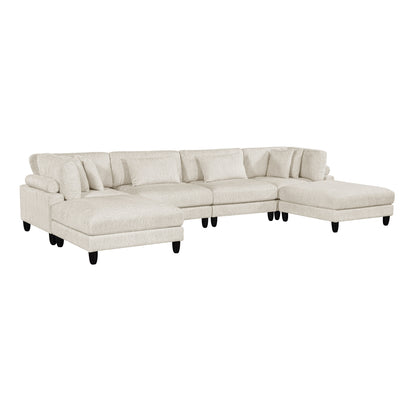 Robstown 6-Piece Modular Sectional with Ottomans