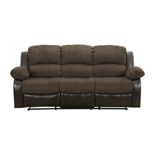 Cranley Double Reclining Sofa - chocolate