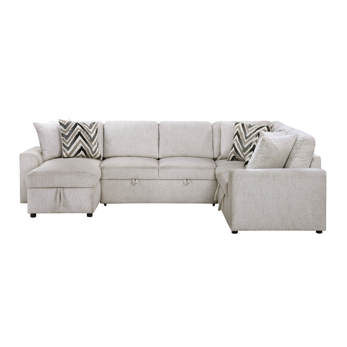 Myrtle 3-Piece Sectional with Pull-out Bed and Hidden Storage
