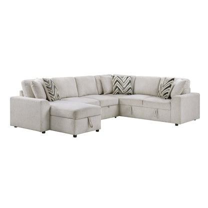 Myrtle 3-Piece Sectional with Pull-out Bed and Hidden Storage