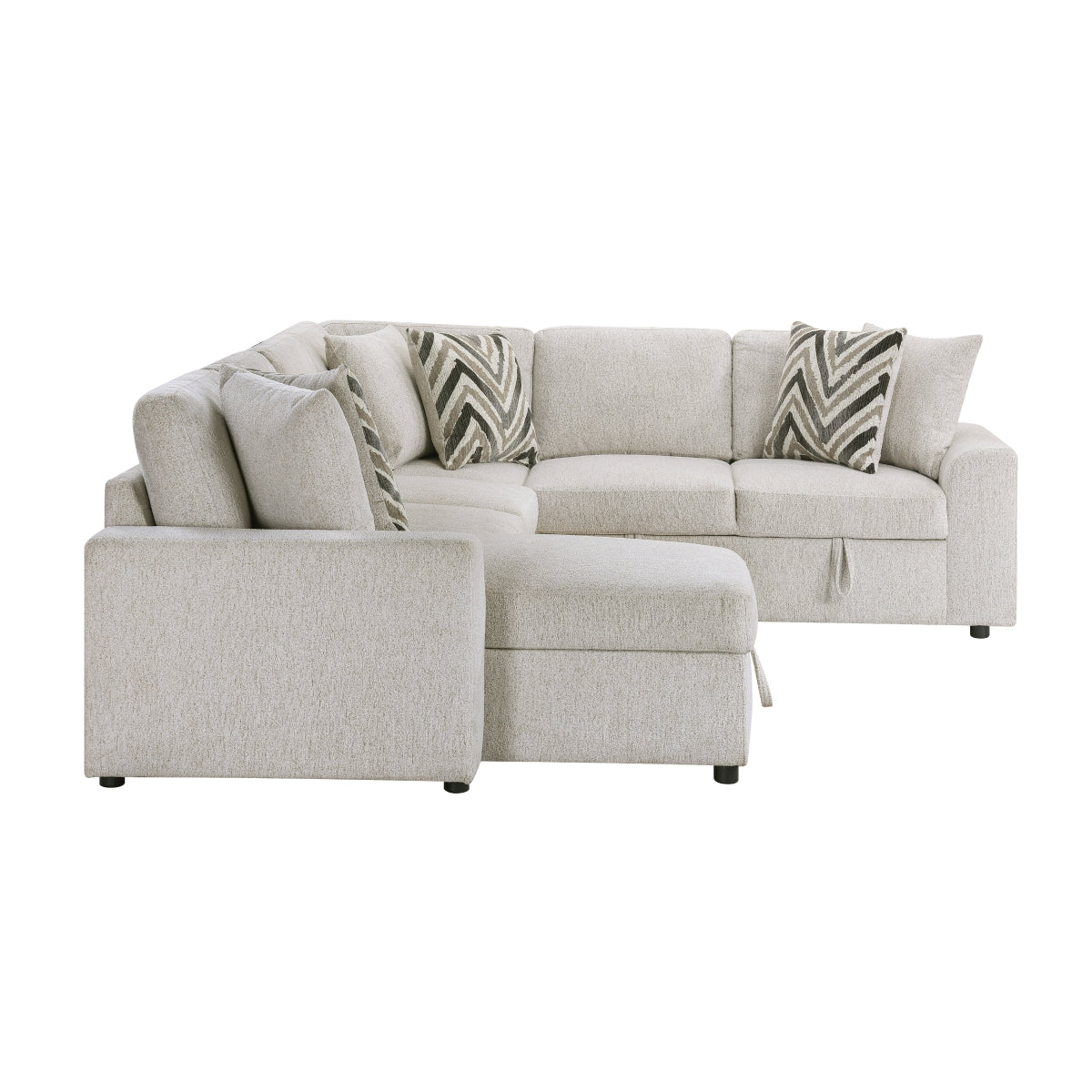 Myrtle 3-Piece Sectional with Pull-out Bed and Hidden Storage