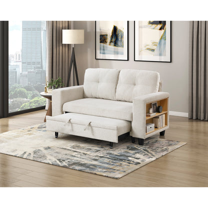 Robinson Love Seat with Pull-out Bed, Shelves and Charging Ports