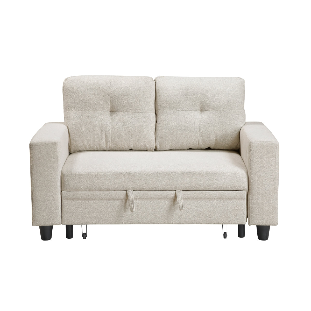 Robinson Love Seat with Pull-out Bed, Shelves and Charging Ports