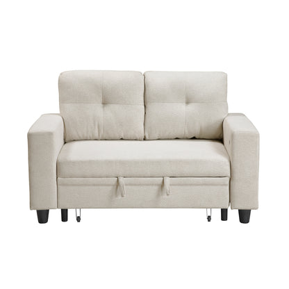 Robinson Love Seat with Pull-out Bed, Shelves and Charging Ports