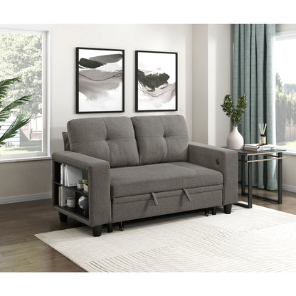 Robinson Love Seat with Pull-out Bed, Shelves and Charging Ports