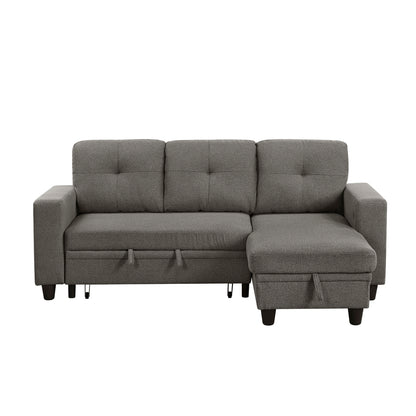 Robinson Sectional with Reversible Chaise, Pull-out Bed, Shelves and Charging Ports