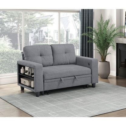 Robinson Love Seat with Pull-out Bed, Shelves and Charging Ports