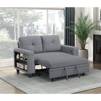 Robinson Love Seat with Pull-out Bed, Shelves and Charging Ports