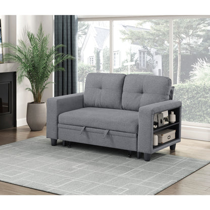 Robinson Love Seat with Pull-out Bed, Shelves and Charging Ports