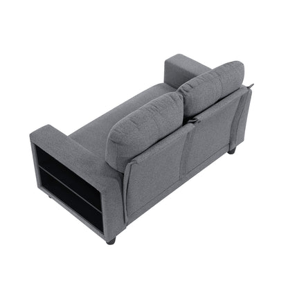 Robinson Love Seat with Pull-out Bed, Shelves and Charging Ports
