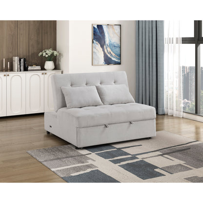 Desmond Convertible Armless 2-Seater with Pull-out Bed and Charging Ports