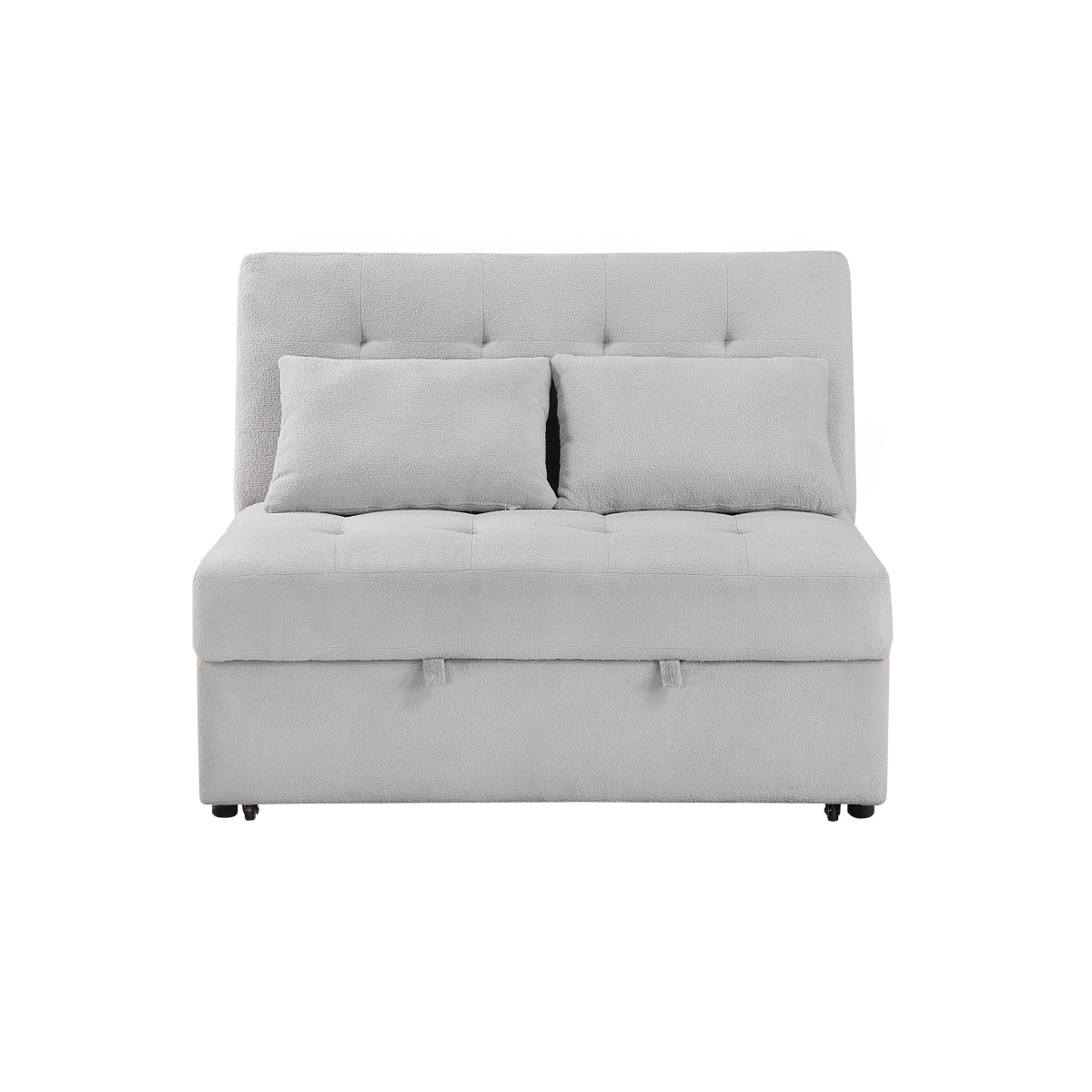 Desmond Convertible Armless 2-Seater with Pull-out Bed and Charging Ports