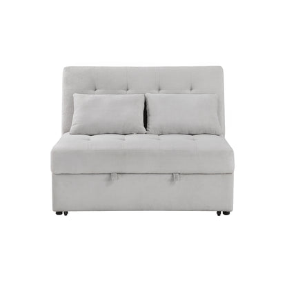 Desmond Convertible Armless 2-Seater with Pull-out Bed and Charging Ports