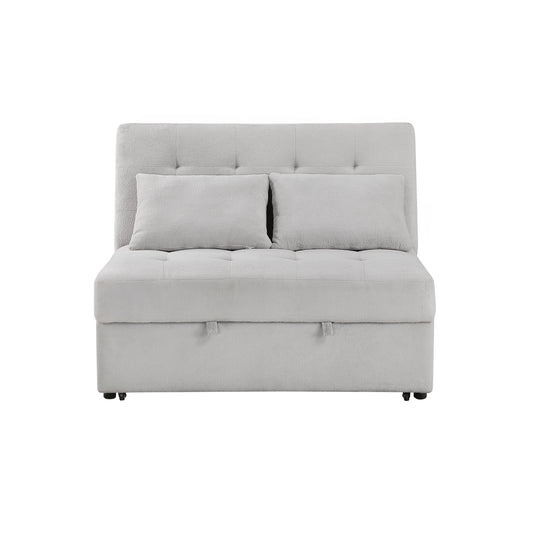 Desmond Convertible Armless 2-Seater with Pull-out Bed and Charging Ports