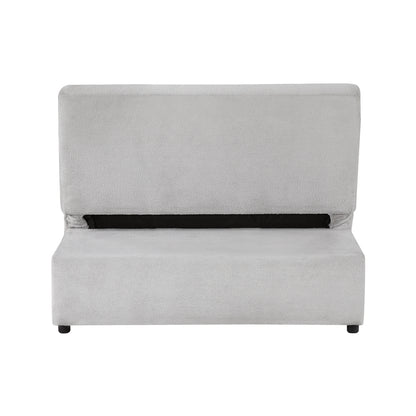 Desmond Convertible Armless 2-Seater with Pull-out Bed and Charging Ports