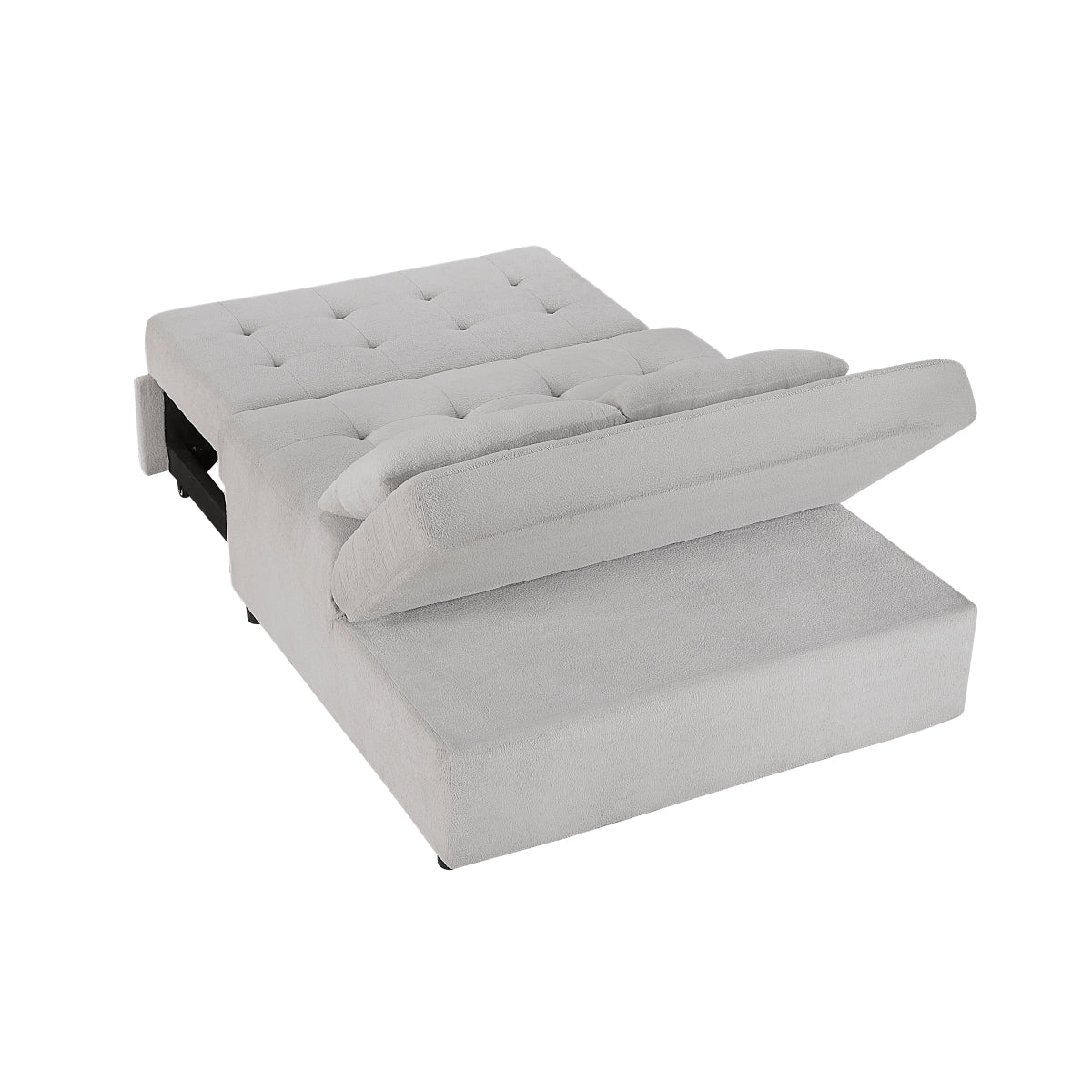 Desmond Convertible Armless 2-Seater with Pull-out Bed and Charging Ports