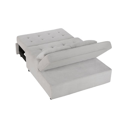 Desmond Convertible Armless 2-Seater with Pull-out Bed and Charging Ports