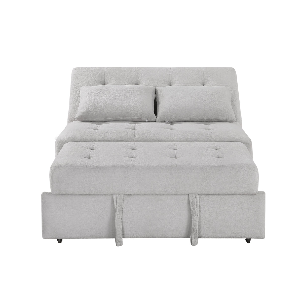 Desmond Convertible Armless 2-Seater with Pull-out Bed and Charging Ports