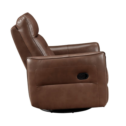 Thomas Swivel Glider Reclining Chair - Toffee brown