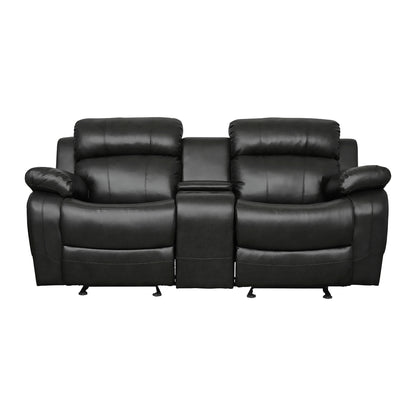 Marille Double Glider Reclining Love Seat with Center Console