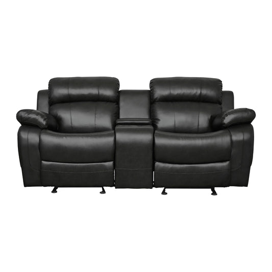 Marille Double Glider Reclining Love Seat with Center Console