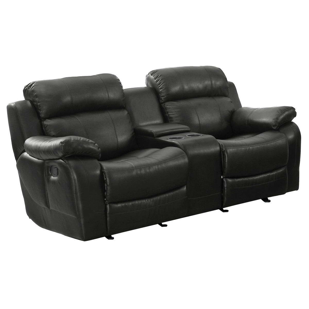 Marille Double Glider Reclining Love Seat with Center Console