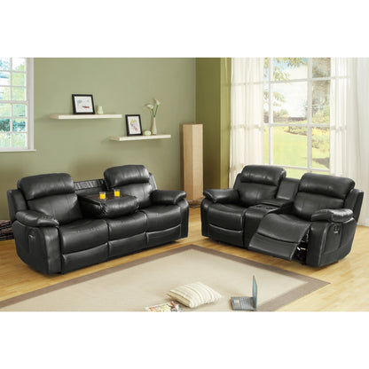 Marille Double Glider Reclining Love Seat with Center Console