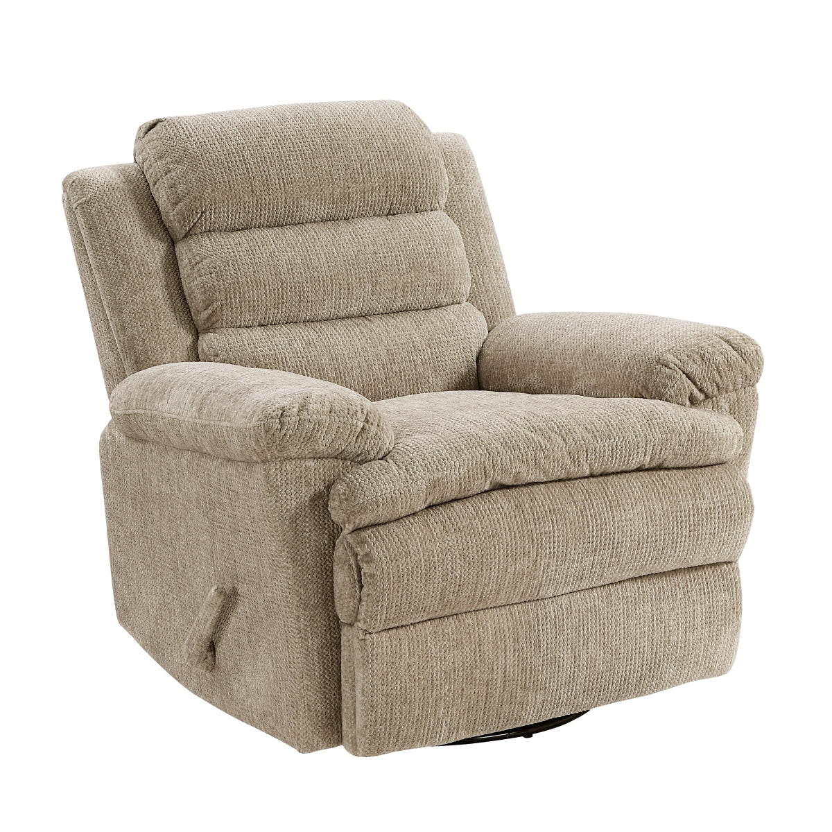 Oxford Swivel Glider Reclining Chair - Brown