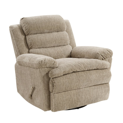 Oxford Swivel Glider Reclining Chair - Brown