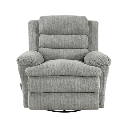 Oxford Swivel Glider Reclining Chair - Gray