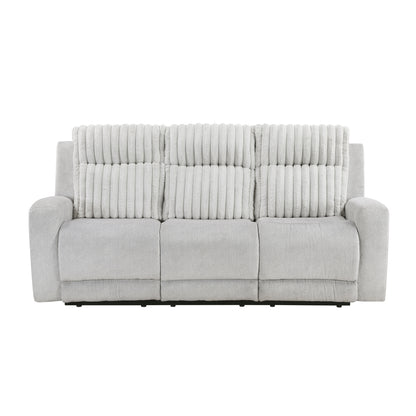 Benton Double Reclining Sofa - Light gray