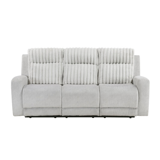 Benton Double Reclining Sofa - Light gray