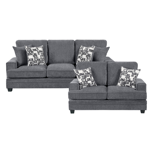 Sarah 2-Piece Living Room Set (Sofa and Love Seat)