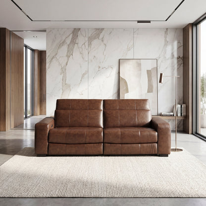 Sutton Power Double Reclining Love Seat with Power Headrests and Charging Ports