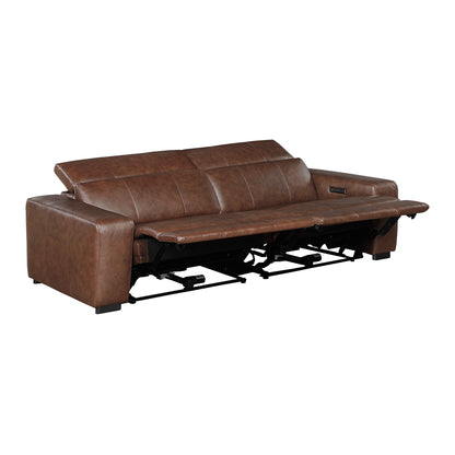 Sutton Power Double Reclining Love Seat with Power Headrests and Charging Ports