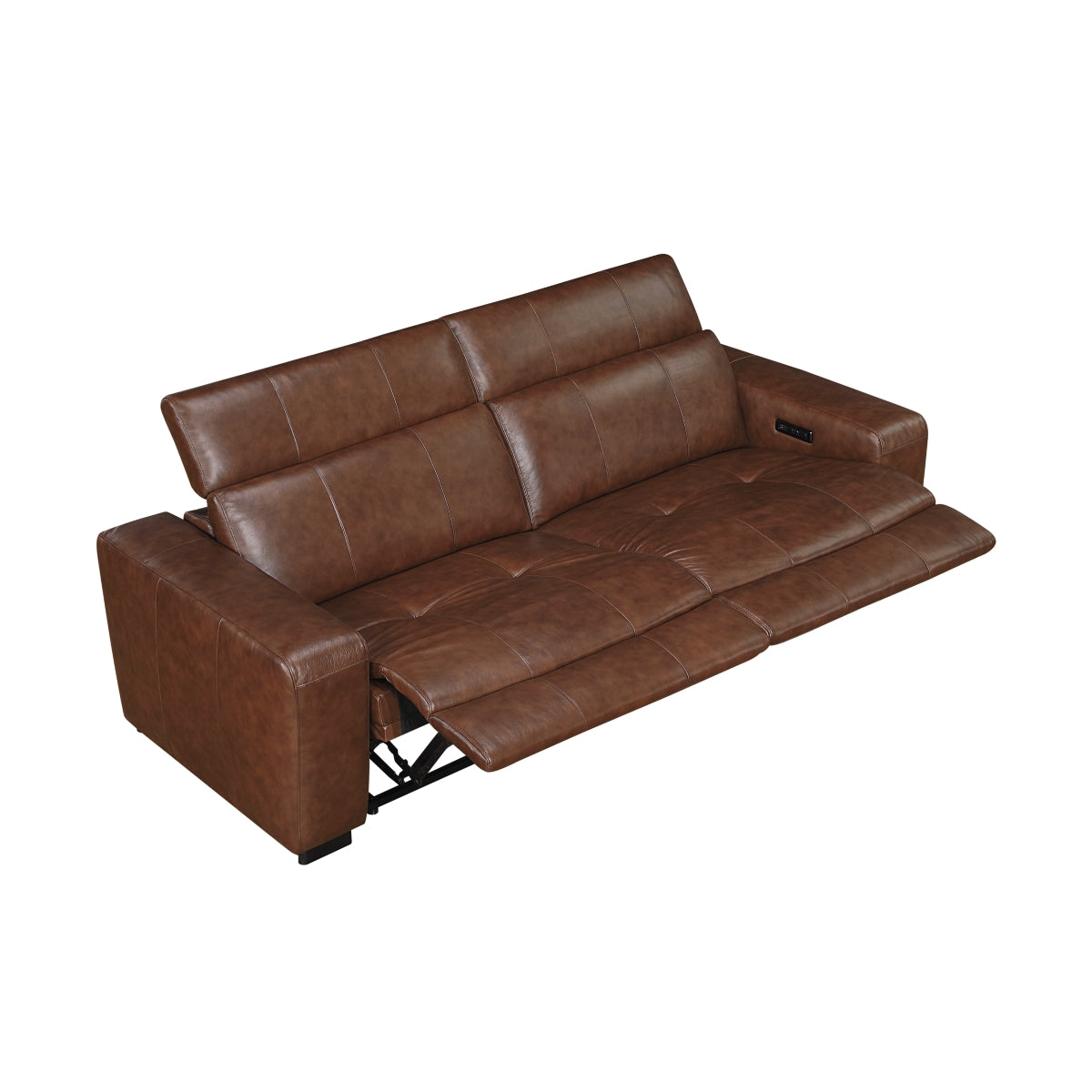 Sutton Power Double Reclining Love Seat with Power Headrests and Charging Ports