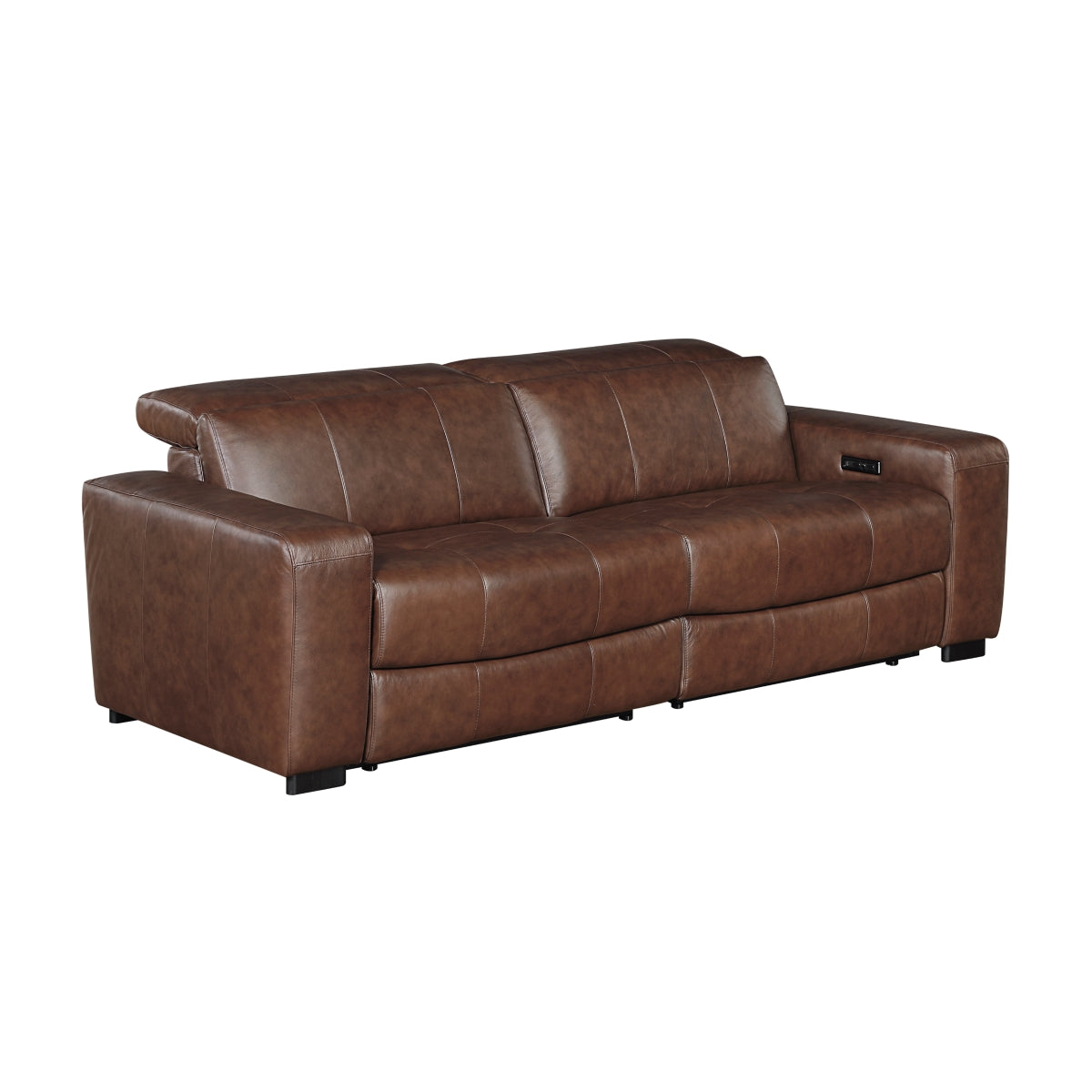 Sutton Power Double Reclining Love Seat with Power Headrests and Charging Ports