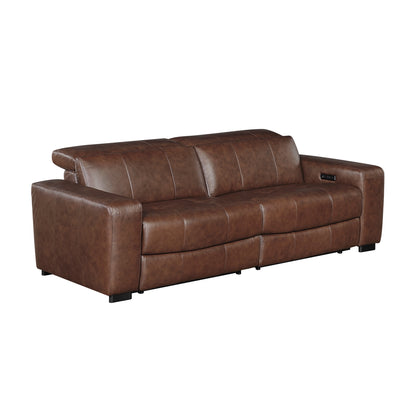 Sutton Power Double Reclining Love Seat with Power Headrests and Charging Ports