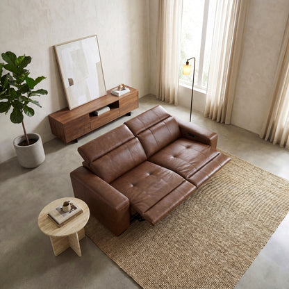 Sutton Power Double Reclining Love Seat with Power Headrests and Charging Ports