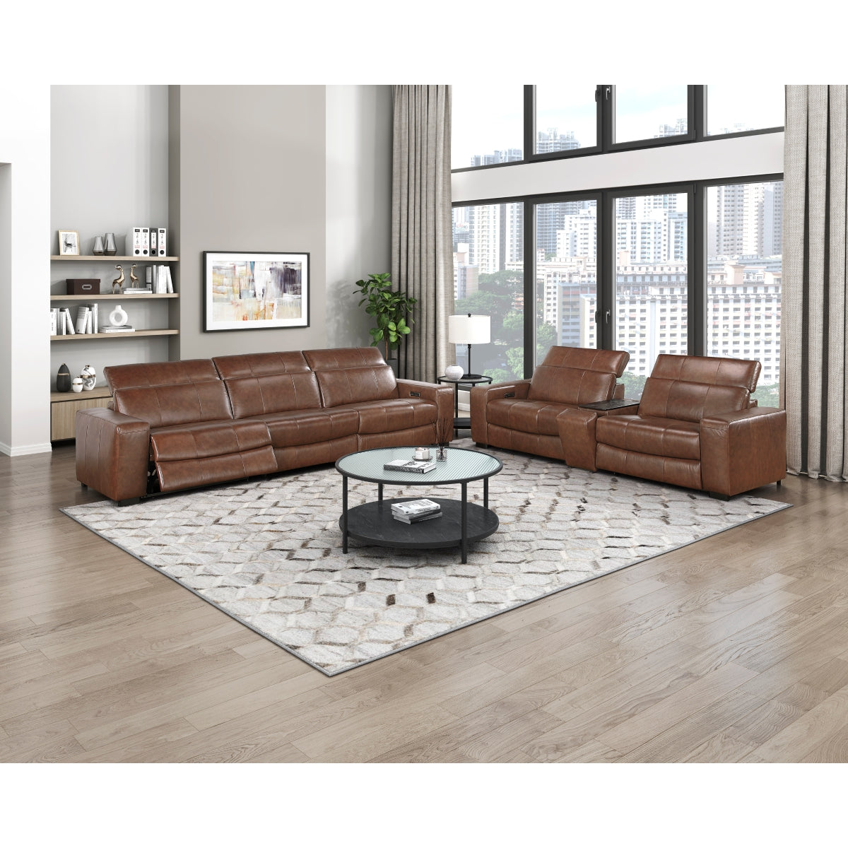 Sutton Power Double Reclining Sofa with Power Headrests and Charging Ports